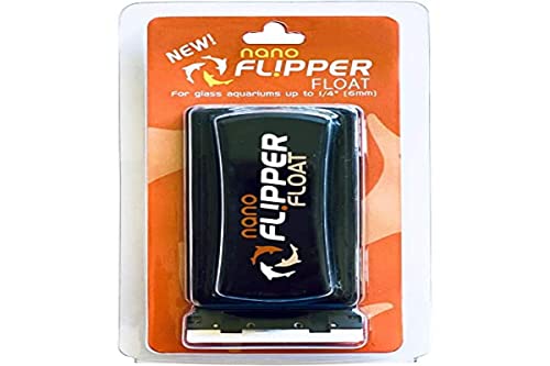 Flipper Cleaner Float - 2-in-1 Floating Magnetic Aquarium Glass Cleaner - Fish Tank Cleaner - Scrubber & Scraper Aquarium Cleaning Tools - Floating Fish Tank Cleaner, Nano