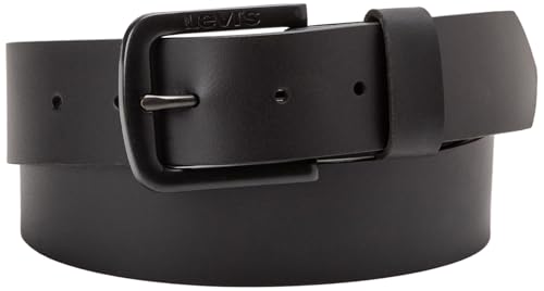 (-41%) Levi's Herren Gürtel Harness Buckle aus Leder mit Logo, Schwarz (Regular Black), 70 cm
