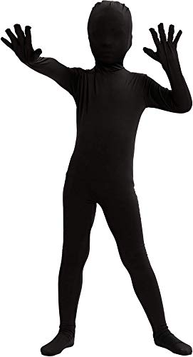 Spooktacular Creations Boy Black Shadow Demon Costume, Bodysuit Skin Costume for Kids Halloween Dress Up(Large(10-12 yr))