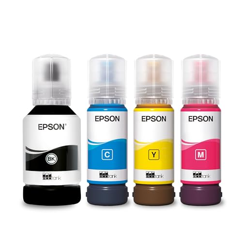 (-35%) Epson EcoTank 102 Original Tintenflaschen | 4x Farb-Multipack - Schwarz, Cyan, Magenta, Gelb | Markenqualität Für Optimale Ergebnisse