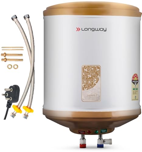 Longway Superb 35 Liters 5 Star Rated Automatic Storage Water Heater for Home | Water Geyser | Electric Geyser with Multiple Safety System & Anti-Rust
