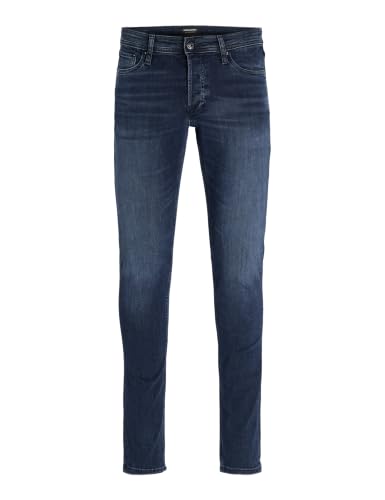 (-47%) JACK & JONES Herren Slim Fit Jeans Glenn Skinny Tapered JJI Glenn ORIGINAL AM, Farben:Dunkelblau, Größe Jeans:32W / 36L