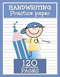 Handwriting Practice Paper 120 Blank Writing Pages Kindergarten Writing Paper With Lines For Abc Kids