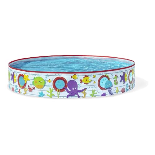 Bestway Kids Paddling, Inflatable Garden Kiddie Pool with Fun Fish Print