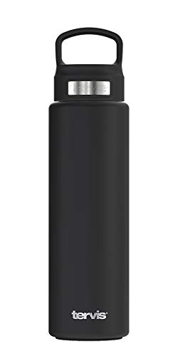 Tervis Triple Walled Powder Coated Stainless Steel Insulated Tumbler Cup Keeps Drinks Cold & Hot, 24oz with High Performance Lid, Onyx Shadow