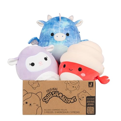 Squishmallows Original Mystery 3 Pack 8 Inch Official Jazwares Plush