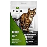Nulo FreeStyle Dry Cat Food Indoor - Duck & Cod, High Protein Grain-Free Dry Cat Food, Natural Kibble with Probiotics and Omegas Fatty Acids, 4lb Bag