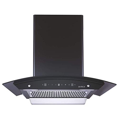 Elica 60 cm 1350 m3/hr Filterless Autoclean Kitchen Chimney with 15 Years Motor & 5 Years Comprehensive Warranty (WDFL 606 HAC LTW MS NERO, Touch + Mo