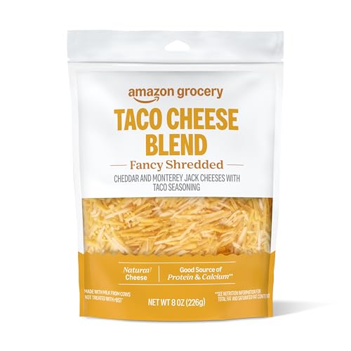 Amazon Grocery, Taco Cheese Blend, Fancy Shredded, 8 Oz (Previously Happy Belly, Packaging May Vary)