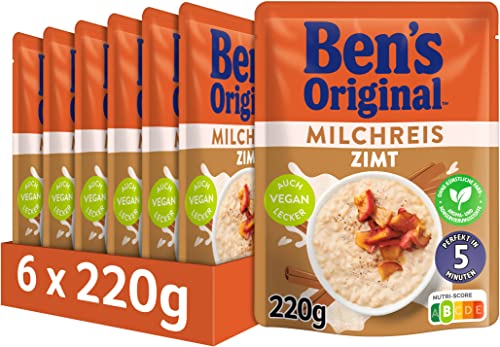 🔥 SELTEN SO GÜNSTIG (-50%) Ben's Original Fertiggericht Milchreis Zimt 6 x 220g, Multipack