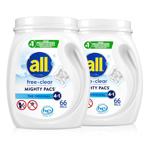 4 Packs of 66-Ct All Free Clear Mighty Pacs Laundry Detergent For $24.85–$30.34 (Was $54.96) After Stacking Promos!