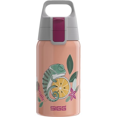 🔥 STARKER PREIS (-35%) Sigg - Edelstahl Trinkflasche Kinder - Shield One Flora - Für Kohlensäurehaltige Getränke Geeignet - Auslaufsicher - Federleicht - BPA-frei - Rosa - 0,5L