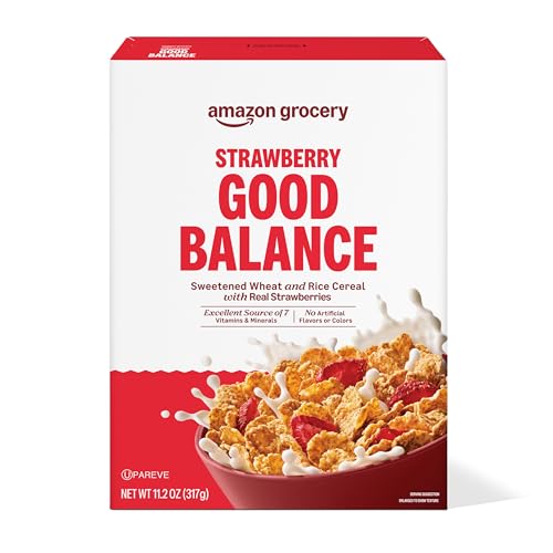 Amazon Grocery, Strawberry Good Balance Cereal, 11.2 Oz (Previously Happy Belly, Packaging May Vary)