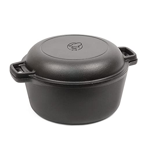 Commercial Chef 2-in-1 5-Qt. Cast Iron Dutch Oven for $21 + free shipping w/ Prime