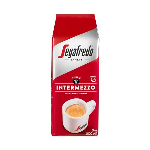 (-25%) Segafredo Zanetti Intermezzo Kaffeebohnen (1 kg) - Geeignet für Mokka - Le Classiche Line, Dunkel geröstete Kaffeebohnen, kräftiger und vollmundiger Geschmack