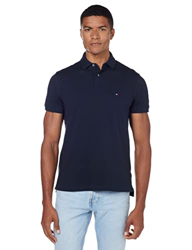 (-38%) Tommy Hilfiger Herren Poloshirt Kurzarm Core 1985 Regular Fit, Blau (Desert Sky), XL