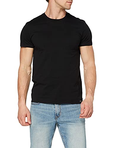 (-52%) Lee - T Shirt Herren - Slim Fit - Twin Pack Crew - Schwarz