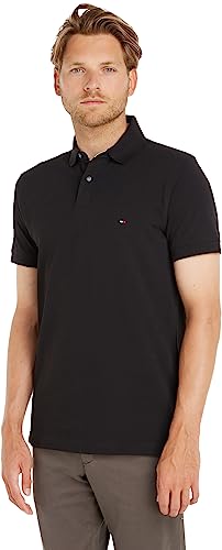 (-39%) Tommy Hilfiger Herren Poloshirt Kurzarm Core 1985 Regular Fit, Schwarz (Black), XXL