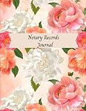 Notary Records Journal Notary Public Log Book Notary Record Template Notary Supplies Roses
