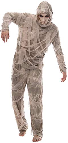 EraSpooky Halloween Mummy Costume Men Horror Fancy Dress Adult Egypt Costume
