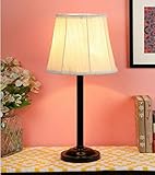 tu casa Off White Cotton Shade with Black MetalIron Base Ta