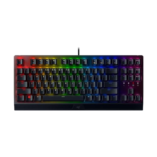 Razer Black Widow V3 Tenkeyless Mechanical Gaming Keyboard Switches - Chroma RGB Lighting - Compact Form Factor - Programmable Macro Functionality - U