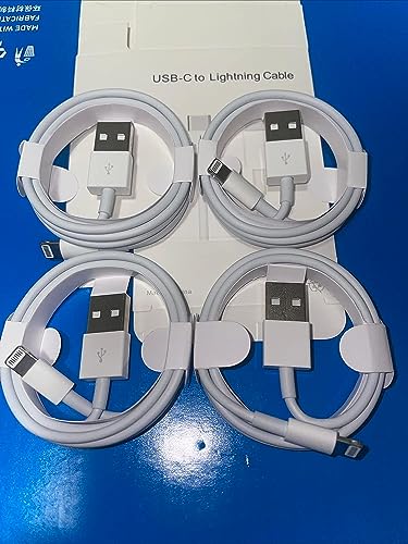 4Pack [Apple MFi Certified] Charger Lightning to USB Charging Cable Cord Compatible iPhone 14/13/12/11 Pro/11/XS MAX/XR/8/7/6s Plus,iPad Pro/Air/Mini,iPod Touch
