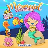 Mermaid Coloring Book For Kids Ages 48 Cute Childrens Coloring Book