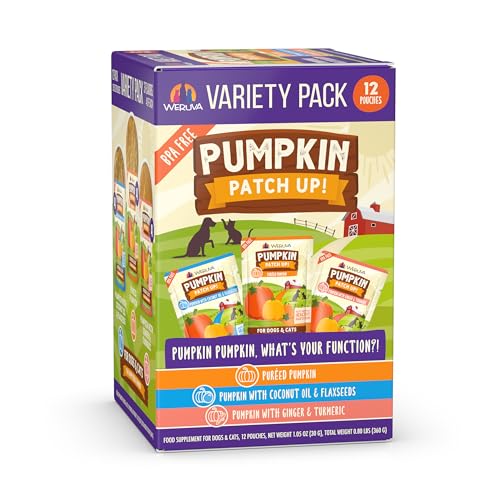 Weruva Pumpkin Patch Up! Pumpkin Pumpkin, What's Your Function Variety Pack for Dogs & Cats, 1.05oz Pouch (Pack of 12)