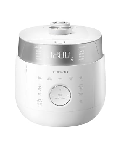 CUCKOO Twin Pressure Rice Cooker 6-Cup Uncooked / 12-Cup Cooked with Induction Heating Technology, 20 Menu Modes with Voice Guide, Versatile Rice Maker Multi-Cooker & Pressure Cooker (CRP-LHTR0609FW)