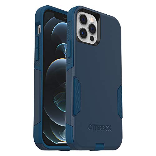 OtterBox iPhone 12 & iPhone 12 Pro Commuter Series Case - Bespoke Way (Blazer Blue/Stormy SEAS Blue), Slim & Tough, Pocket-Friendly, with Port Protection
