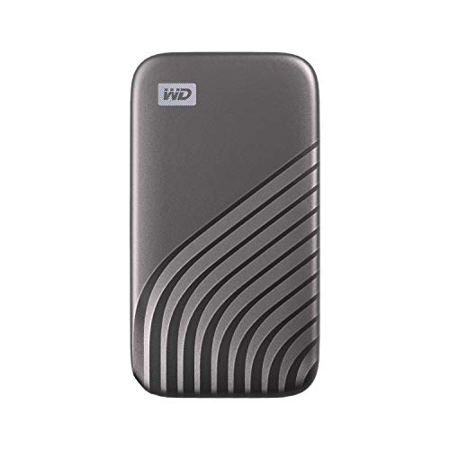 Western Digital 1TB My Passport SSD Portable External Solid State Drive, Gray, Sturdy and Blazing Fast, Password Protection with Hardware Encryption - WDBAGF0010BGY-WESN