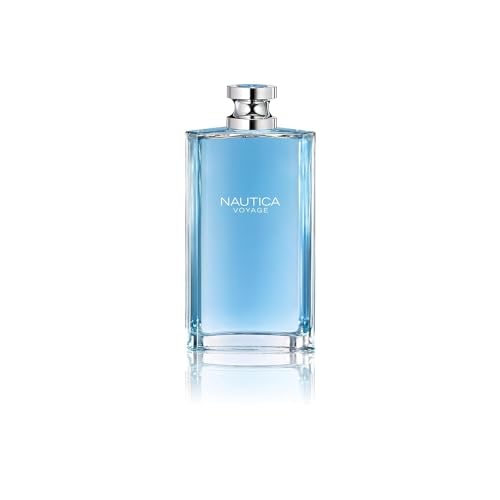 Nautica Voyage Eau De Toilette, Cologne and Fragrance For Men, Fresh, Romantic, Fruity Scent Woody, Aquatic Notes of Apple, Water Lotus, Cedarwood, and Musk Ideal Day Wear, Long Lasting 6.7Fl oz