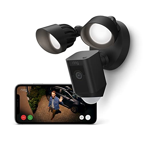 ⚡ BLITZDEAL (-55%) Ring Flutlichtkamera Plus Kabel (Floodlight Cam Wired Plus) | Überwachungskamera aussen mit WLAN, HD-Video, LED-Flutlicht, Nachtsicht, Bewegungserfassung & Sirene | Alexa-kompatible Sicherheitskamera