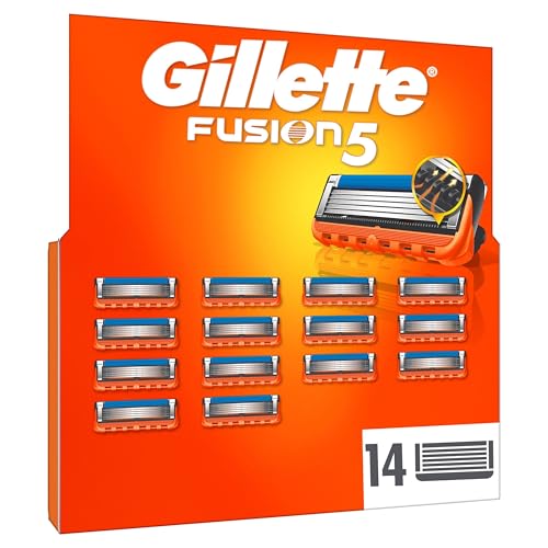 (-31%) Gillette Fusion 5 Klingen Herren, 14 Original Rasierklingen, Orange