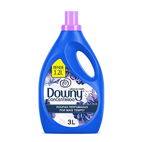 Amaciante Concentrado Downy Lirios Do Campo, 3L | Rende 12L, Perfume com Notas de Lavanda e Algodão