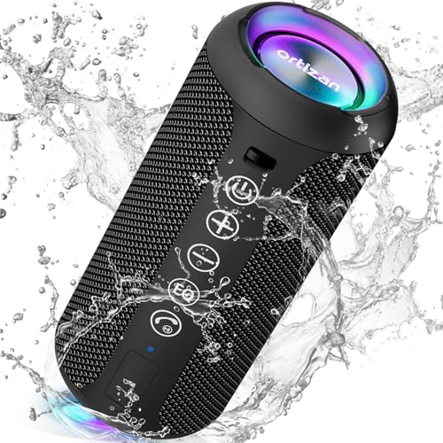 OrtizanPortable Bluetooth Speaker (1nd Gen), IPX7 Waterproof, Wireless, Big Sound and Deep Bass, TWS Pairing, 30Hrs of 
