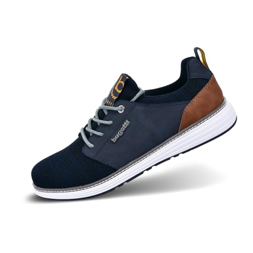 (-39%) bugatti man Herren sportliche Schnürer, Männer Schnürhalbschuhe, Wechselfußbett,Schnuerung,Freizeit,schnürschuhe,Dark Blue (4100),45 EU/EU UK