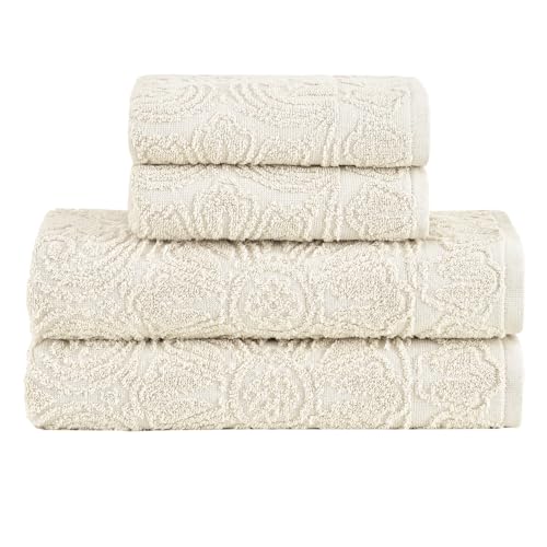 Jogo de Toalhas Buddemeyer Florentina Banho, Bege, 4 Peças | Extra Soft