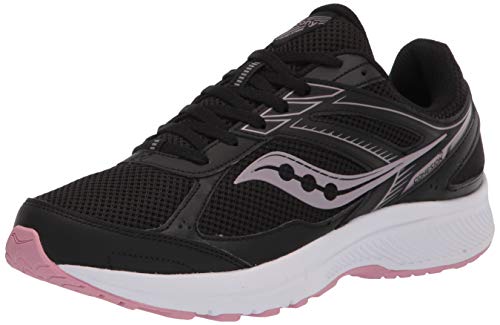 Saucony Women's Cohesion 14, Black/Pink, 7 Wide