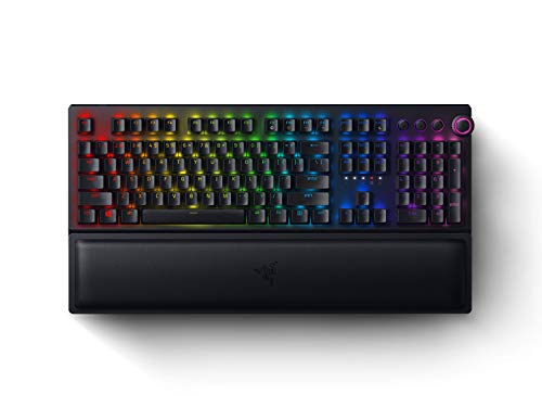 Razer BlackWidow V3 Pro Mechanical Wireless Gaming Keyboard: Green Mechanical Switches - Tactile & Clicky - Chroma RGB Lighting - Doubleshot ABS Keyca