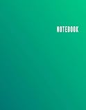 Notebook Unruledblankplainunlined Composition Notebook Journal Large 85 X 11 Inches 120 Pages Gradient Blue Green Softcover
