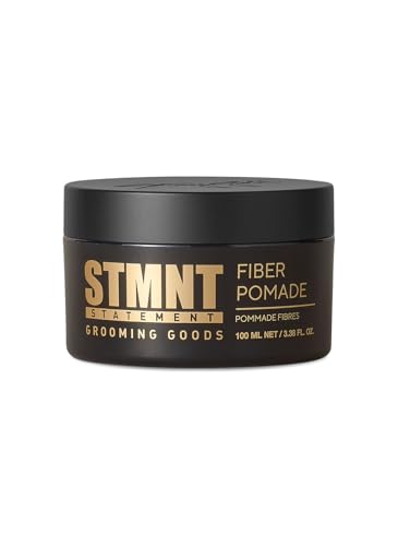 STMNT Grooming Goods Fiber Pomade, 3.38 oz | Semi-Matte Finish | Strong Control | Easy To Wash Out