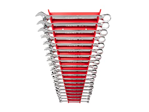 TEKTON Combination Wrench Set with Rack, 19-Piece (6-24 mm) | WCB91202