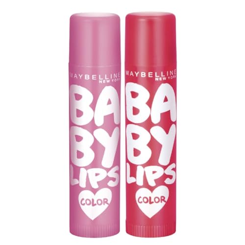 Baby Lips Pink Lolita &amp; Baby Lips Cherry Kiss | Color Lip Balm with SPF 11 Up To 24H Moisture