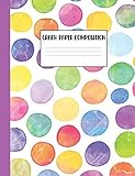Graph Paper Composition Book Quad Ruled 4x4 Grid Paper Notebook Rainbow Dots Homeschool Distance Learning Academic Notebooks