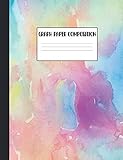 Graph Paper Composition Book Quad Ruled 4x4 Grid Paper Notebook Tie Dye Marble Watercolor Homeschool Distance Learning Academic Notebooks