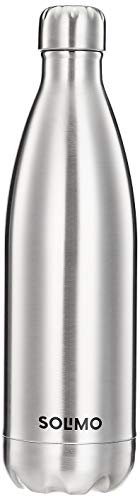 Amazon Brand - Solimo Stainless Steel Insulated 24 Hours Hot or Cold Bottle Flask, 1000 ml, Silver Amazon Brand - Solimo Stainless Steel Insulated 24 