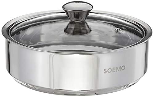 Solimo Stainless Steel Insulated Solid Roti Server, 1.2 L, Silver