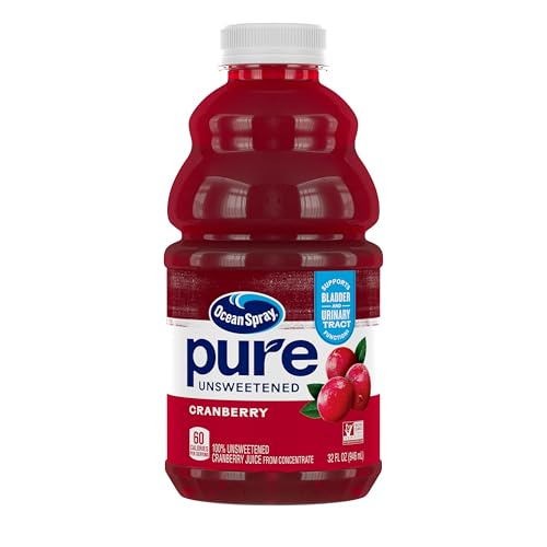 Ocean Spray® Pure Unsweetened Cranberry, 100% Cranberry Juice From Concentrate, 32 Fl Oz Bottle